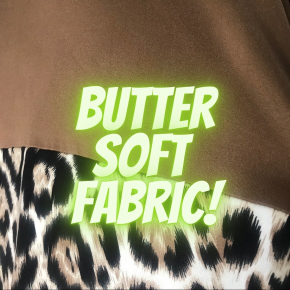 NEW Boutique Color Block Leopard Print Dress Plus - Picture 5 of 7